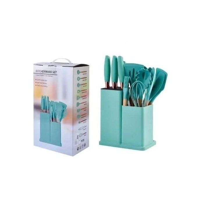 Sets Of Silicone Kitchen Spoon And Quality Knife Image