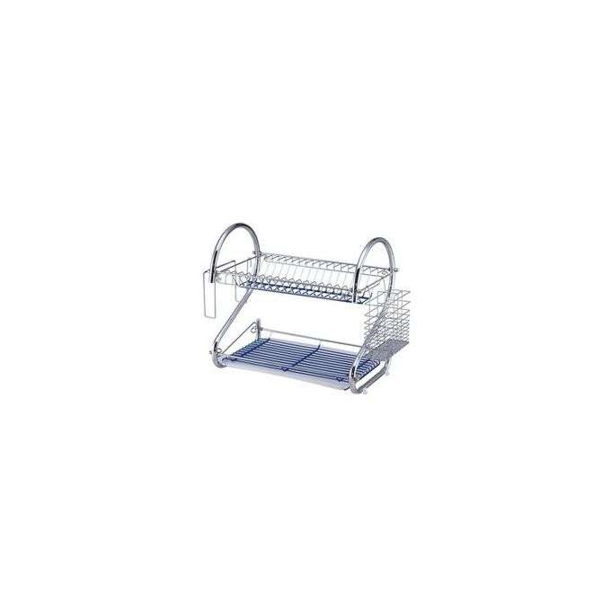 Stainless Steel Dish Drainer With Cup And Cutlery Holder Image