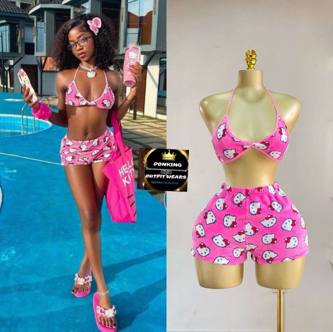 Hello kitty two pcs pj Image